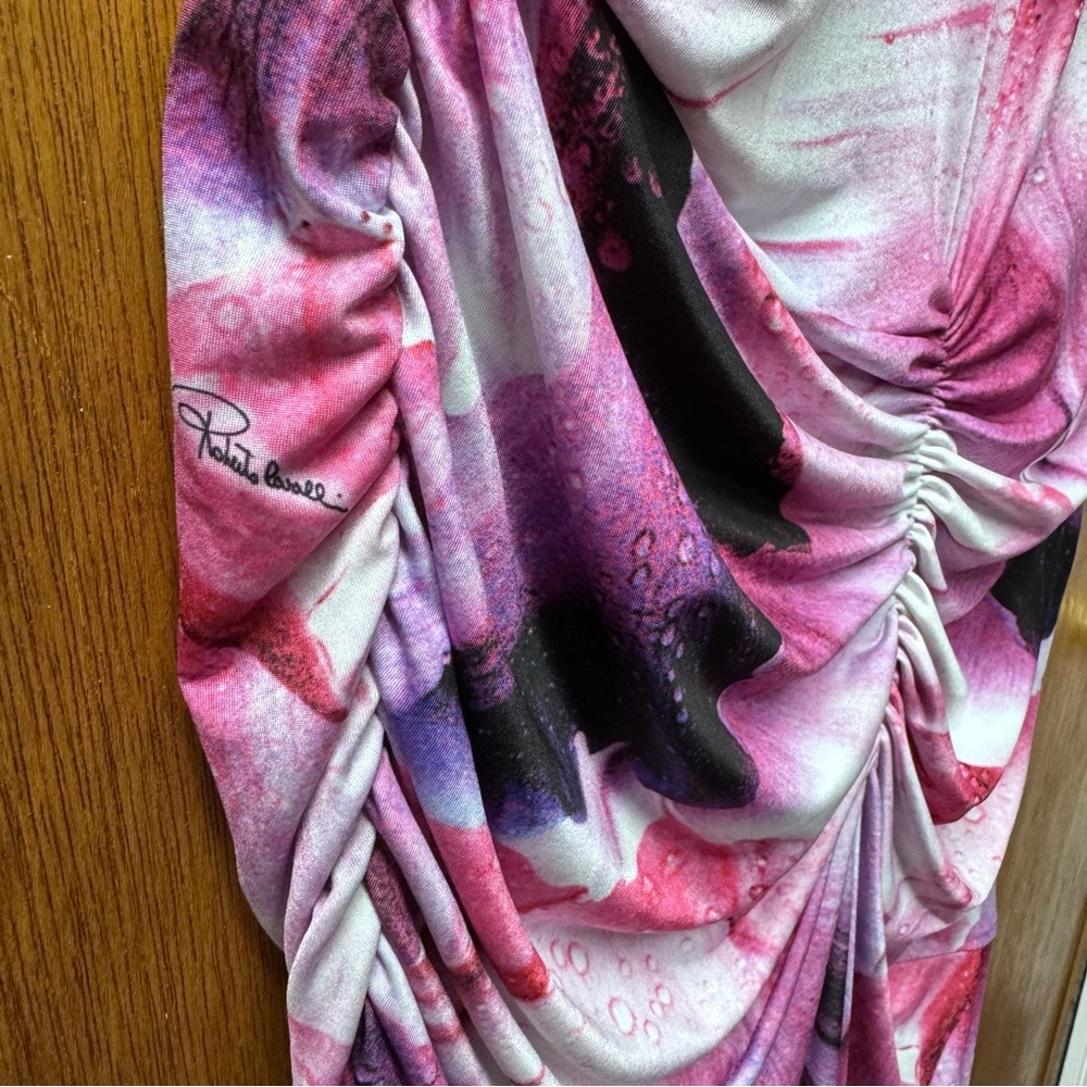 Roberto Cavalli Pink Purple Floral Maxi Dress - Picture 7 of 12